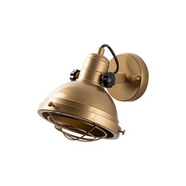 Opviq Lámpara de Pared de Metal Dorado